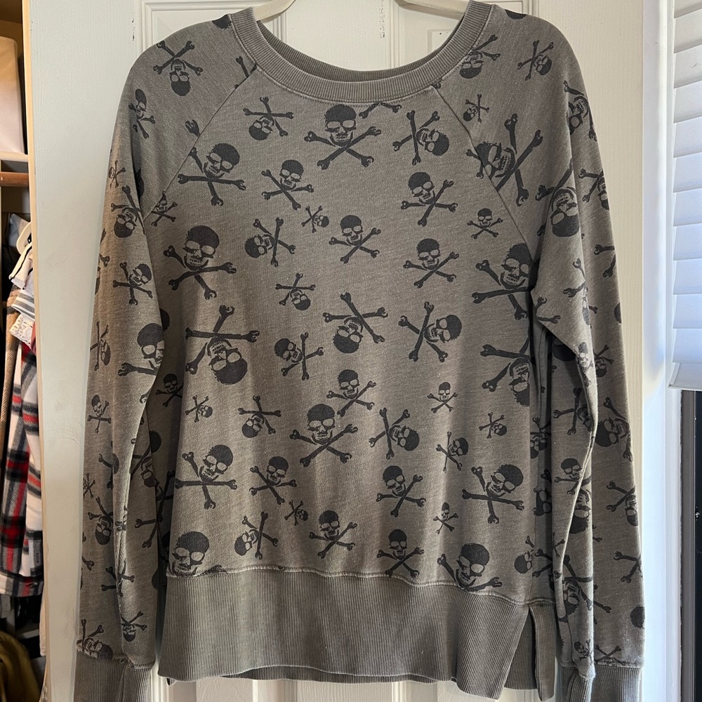 Olive Skull Sweatshirt